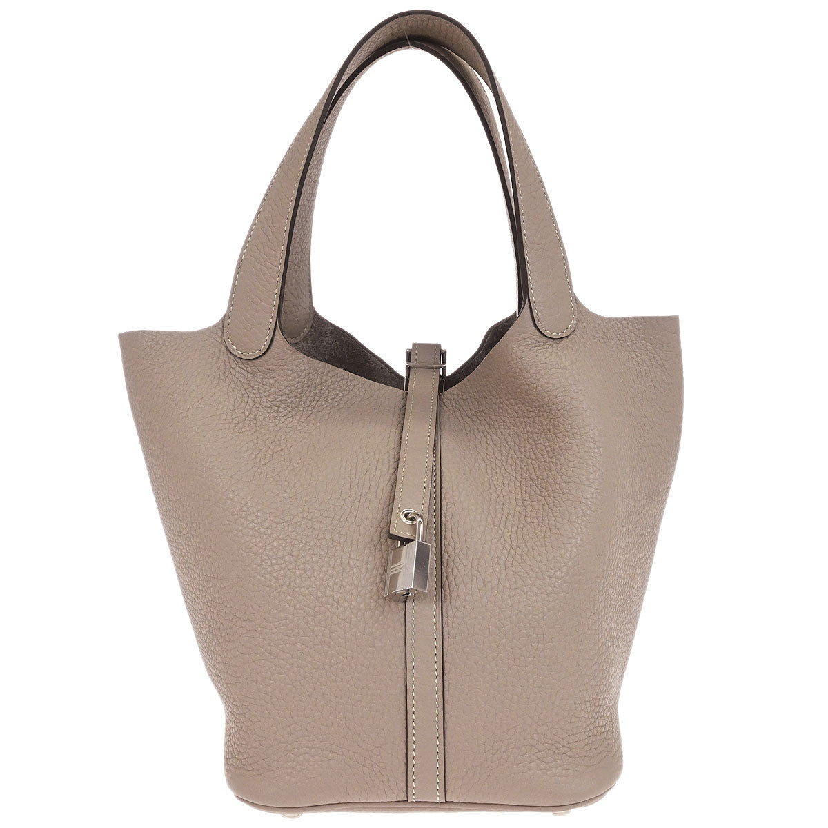 Hermes Gris Tourterelle Taurillon Picotin Lock 22 MM Handbag