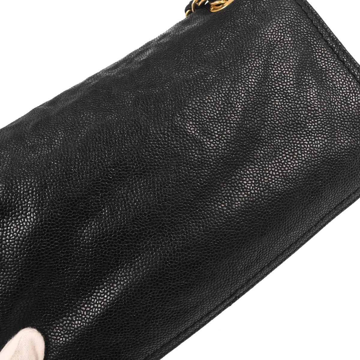 Chanel Black Caviar Skin Mademoiselle Lock Shoulder Bag