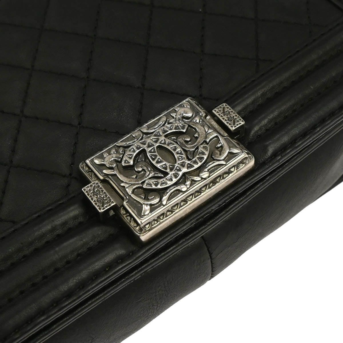 Boy Chanel 2014 Black Calfskin Medium Shoulder Bag