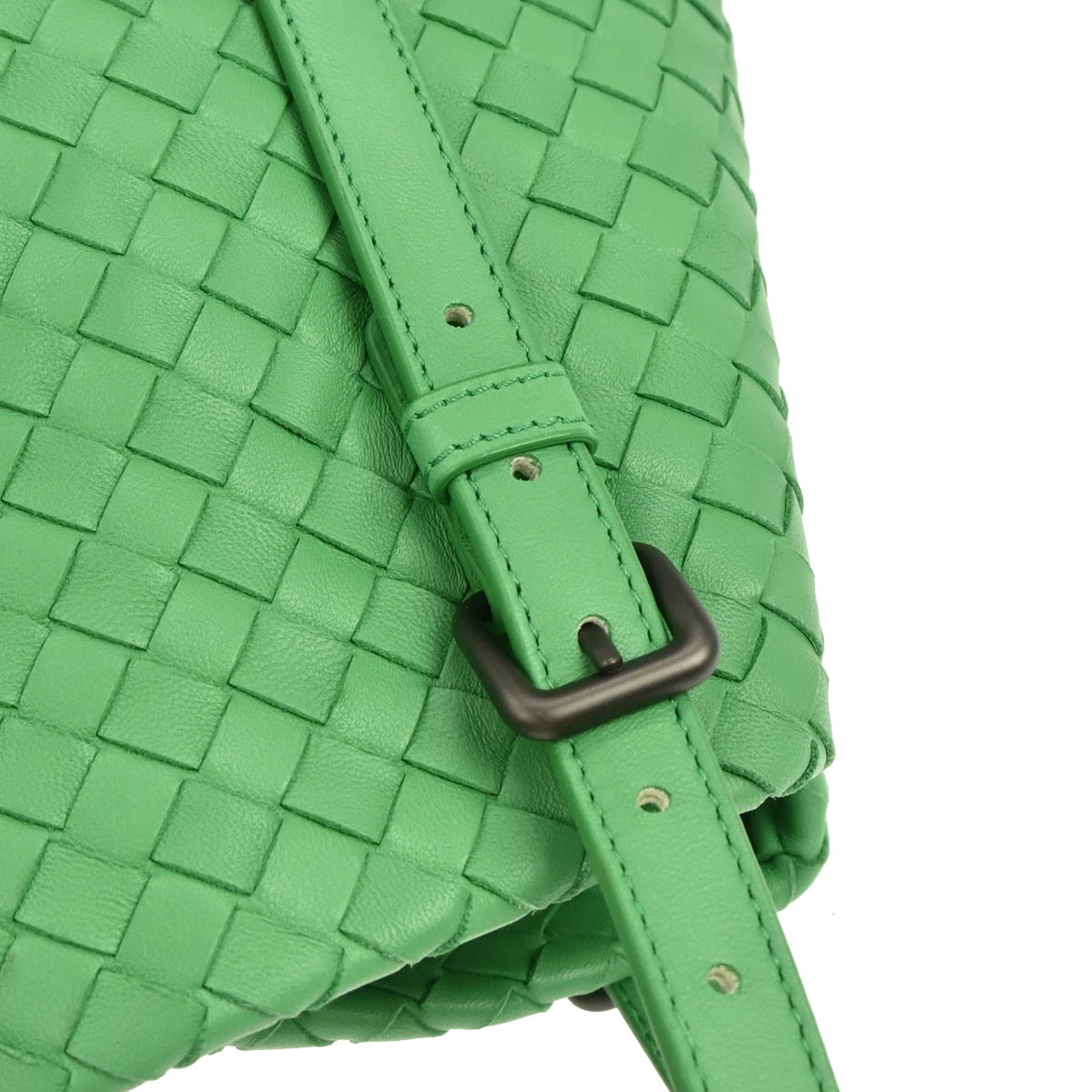Bottega Veneta Green Lambskin Intrecciato Tote Bag