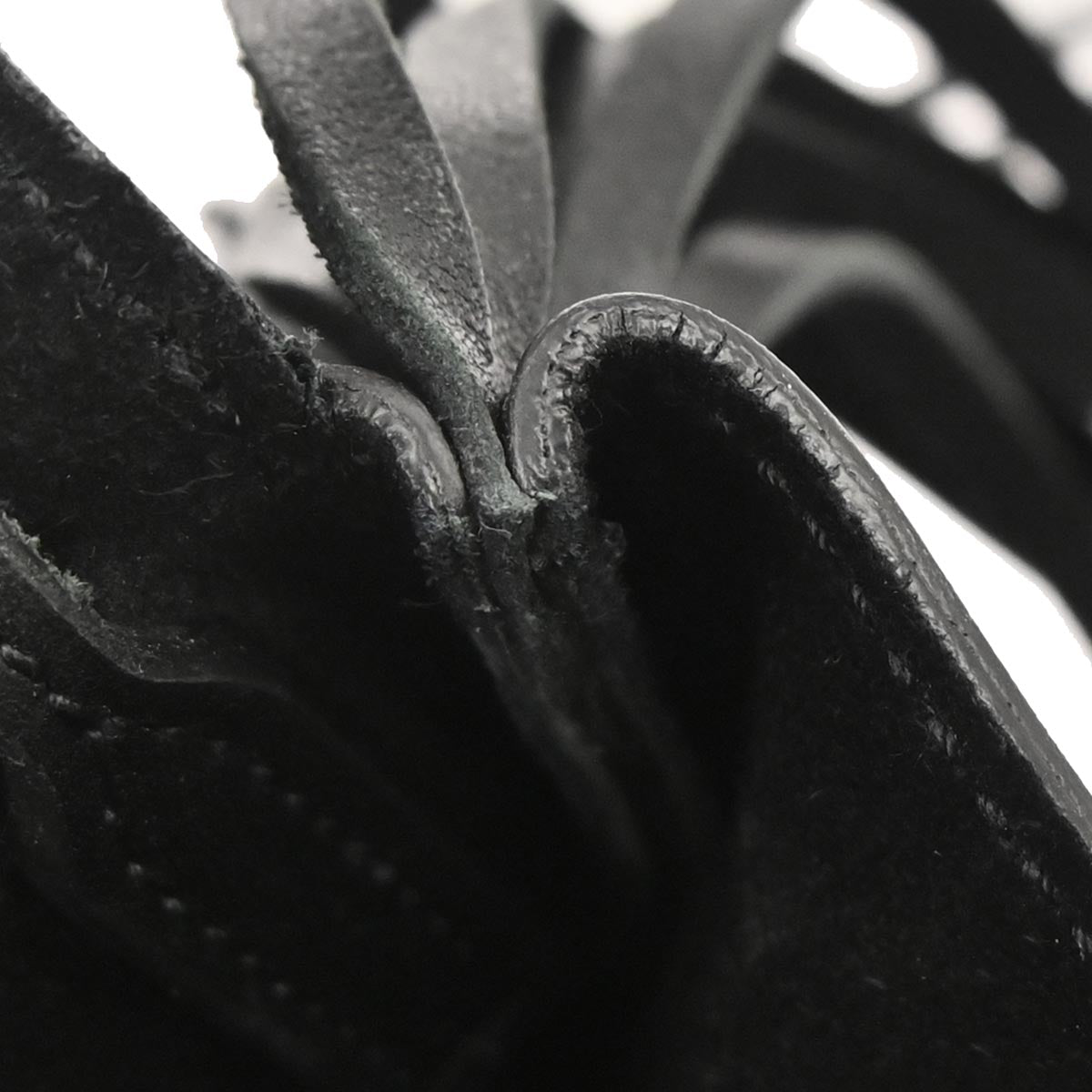 Saint Laurent Black Leather Anita Fringe Crossbody Bag