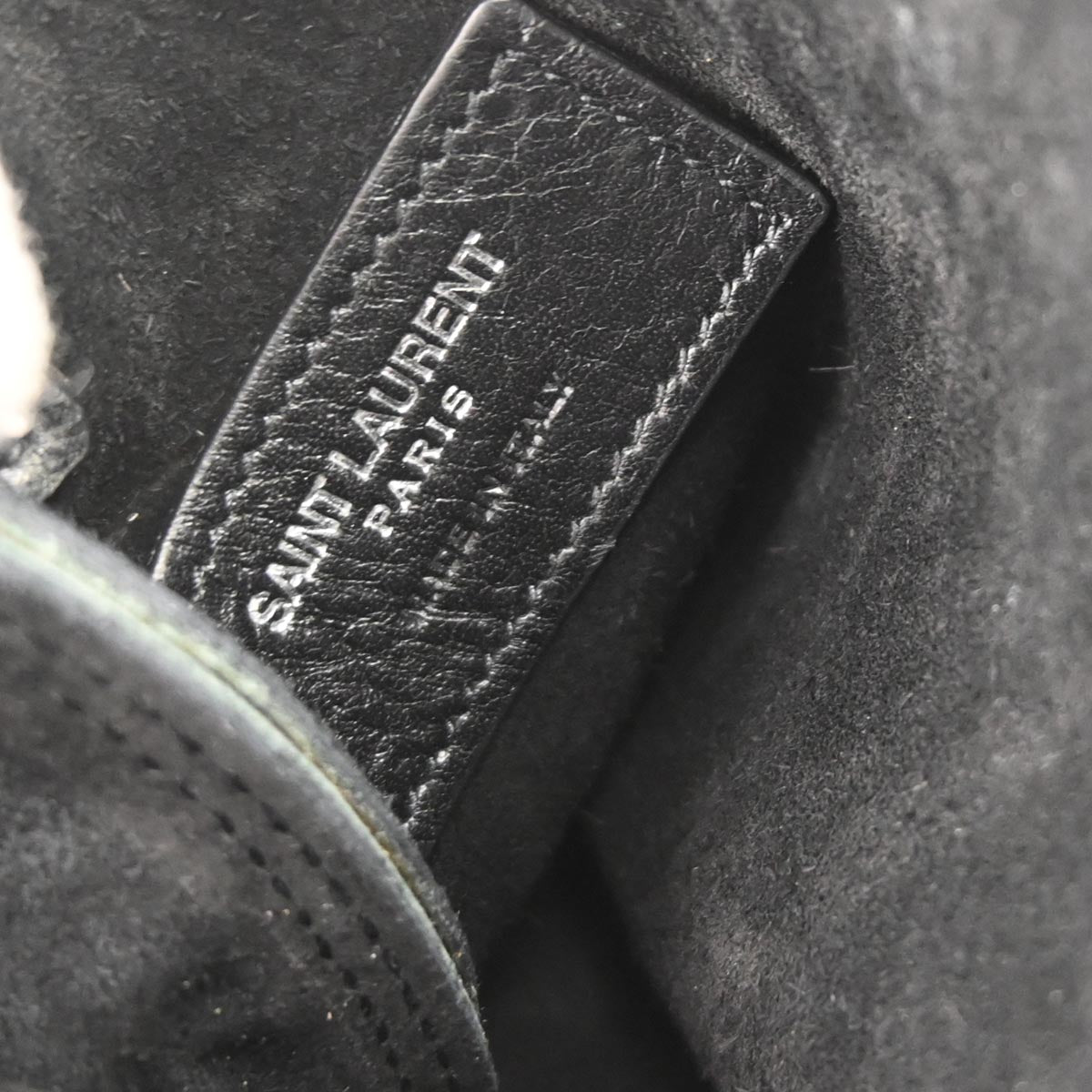 Saint Laurent Black Leather Anita Fringe Crossbody Bag