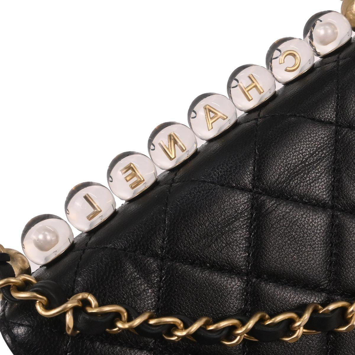 Chanel Black Lambskin Shoulder Bag