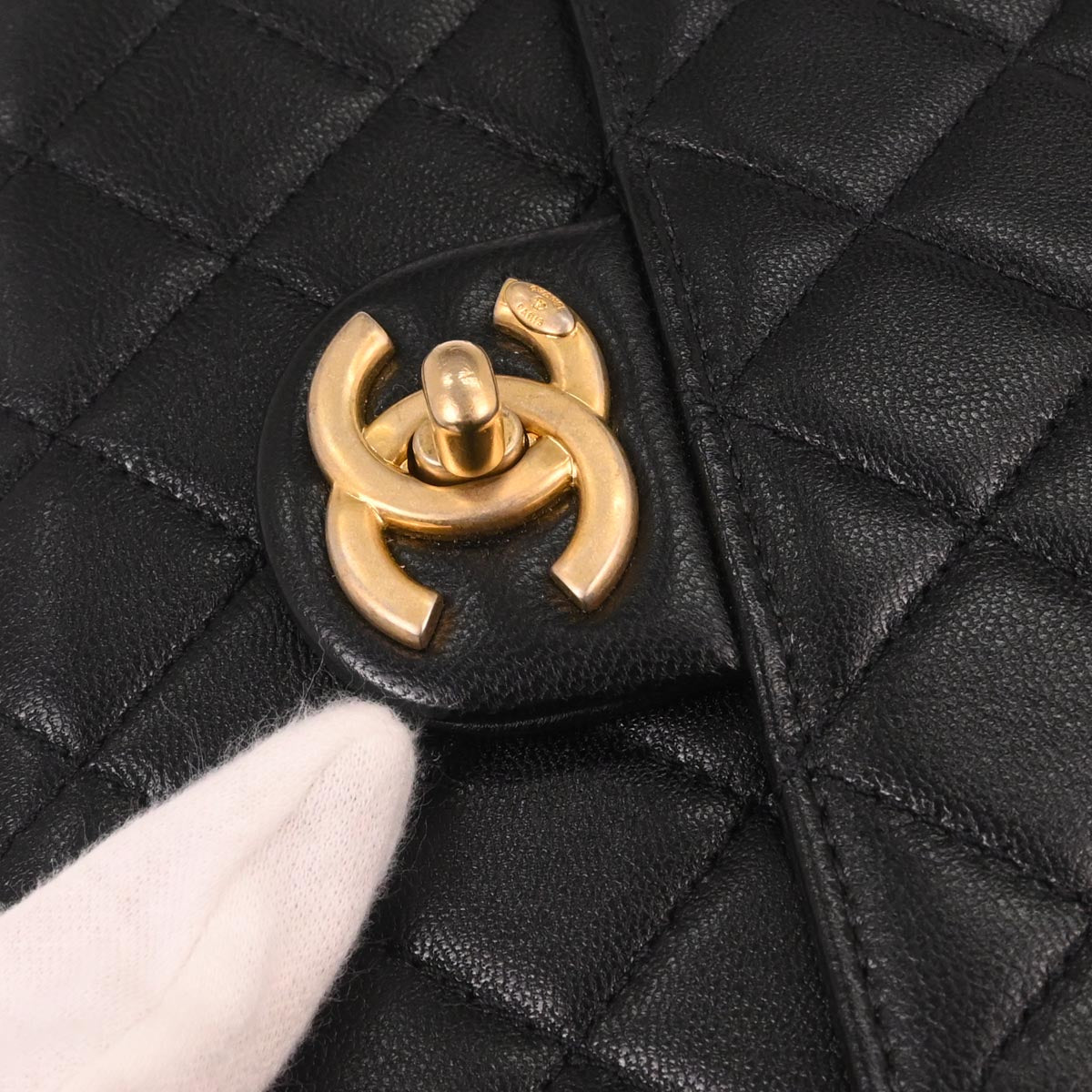 Chanel Black Lambskin Shoulder Bag