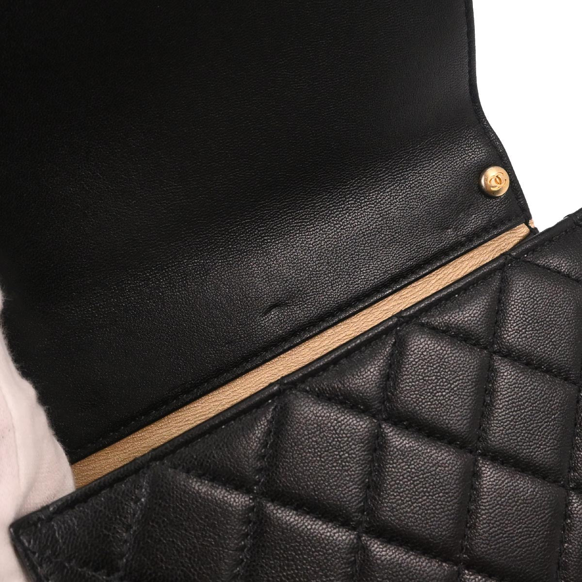 Chanel Black Lambskin Shoulder Bag