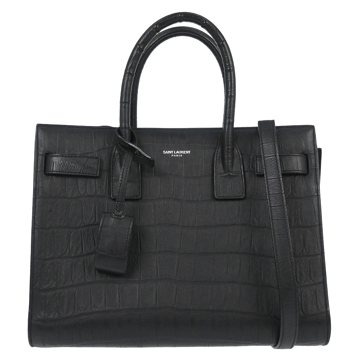 Saint Laurent Black Sac de Jour 2way Shoulder Handbag