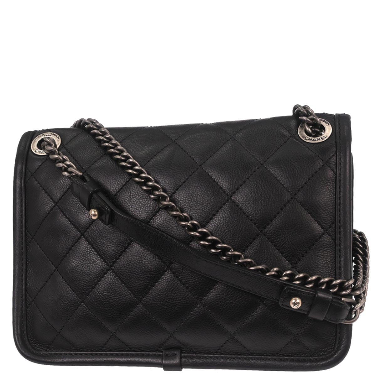 Chanel Black Calfskin French Riviera Shoulder Bag