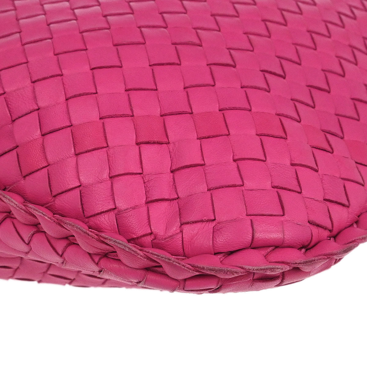 Bottega Veneta Pink Lambskin Intrecciato Hobo Handbag