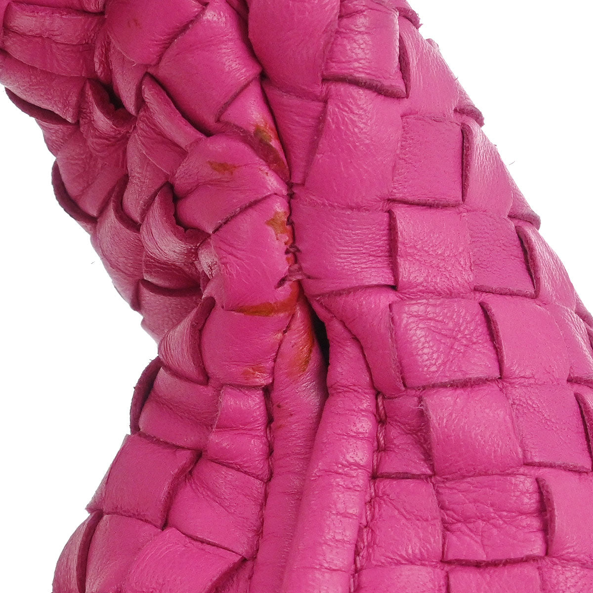 Bottega Veneta Pink Lambskin Intrecciato Hobo Handbag