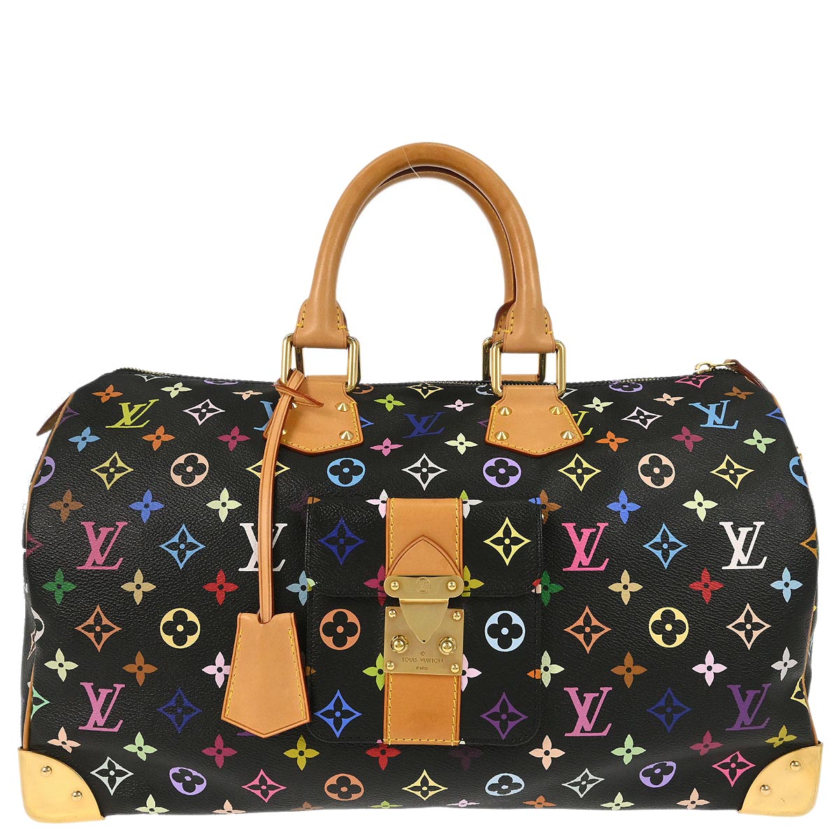 Louis Vuitton 2013 Black Monogram Multicolor Speedy 40 Handbag M93217