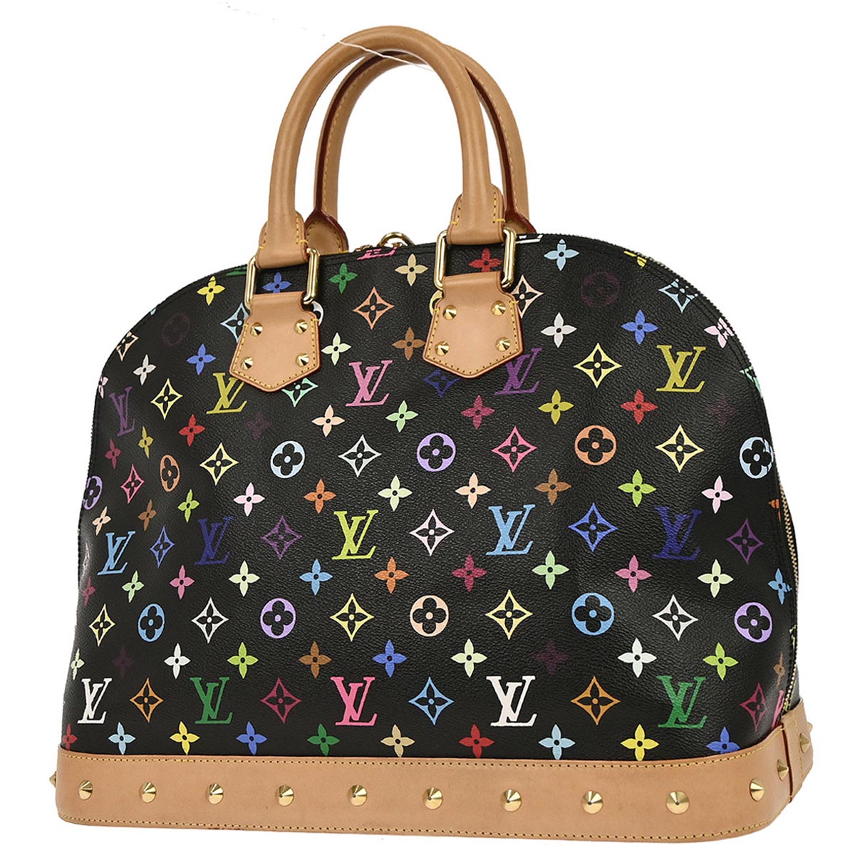 Louis Vuitton Black Monogram Multicolor Alma GM Handbag M40442