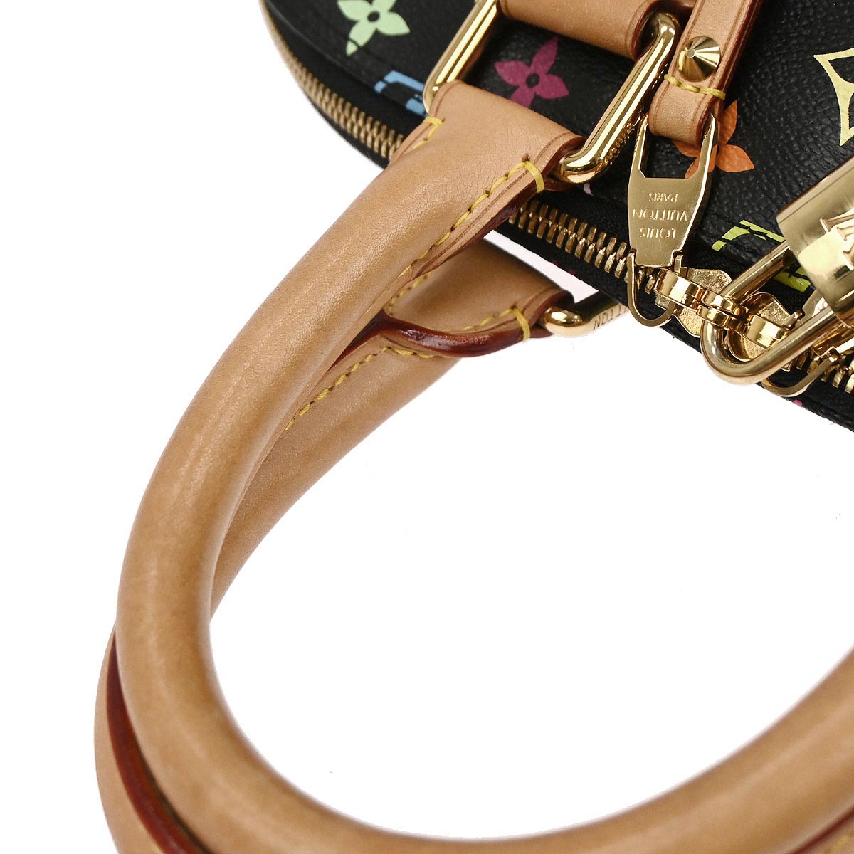 Louis Vuitton Black Monogram Multicolor Alma GM Handbag M40442