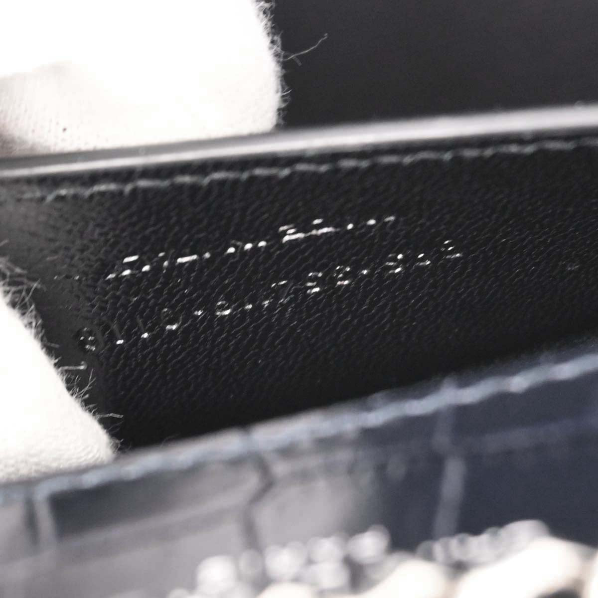 Saint Laurent Navy Embossed Leather Kate Shoulder Bag