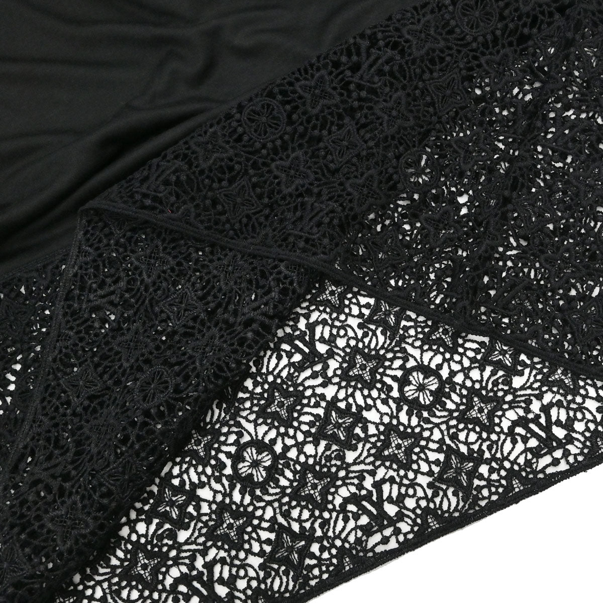 Louis Vuitton 2014 Dress Monogram Lace Black #36