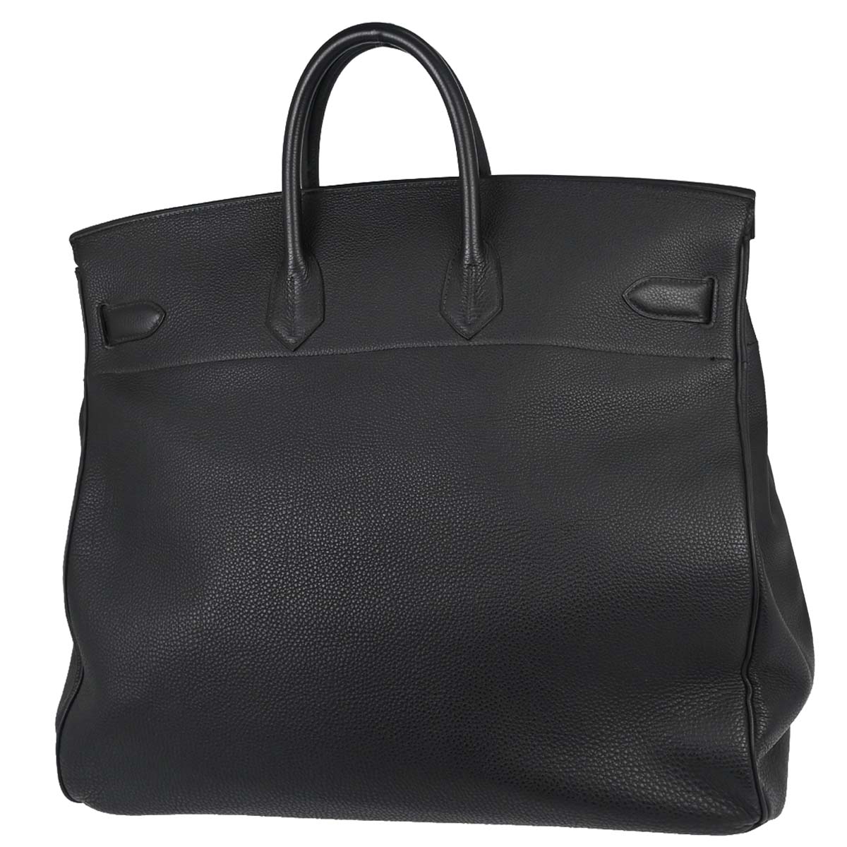 Hermes Black Togo HAC Haut a Courroies 50 Handbag