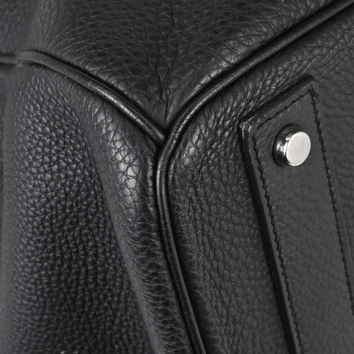 Hermes Black Togo HAC Haut a Courroies 50 Handbag