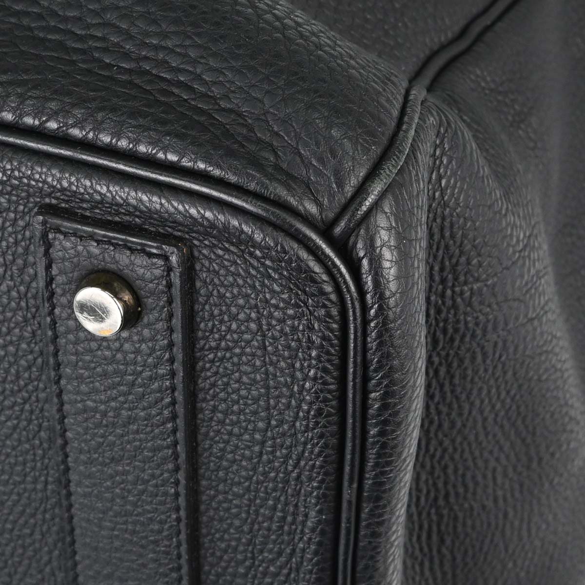 Hermes Black Togo HAC Haut a Courroies 50 Handbag