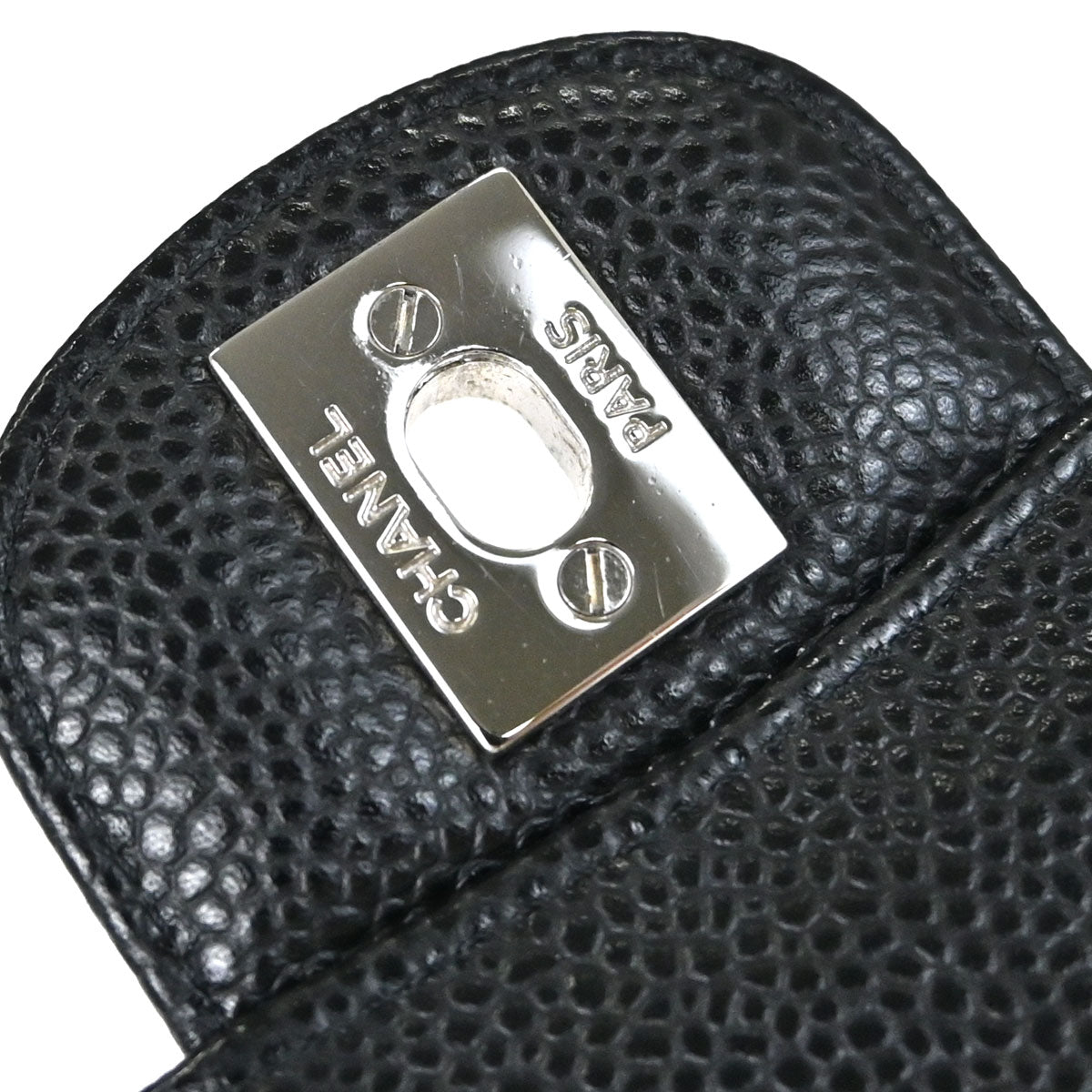 Chanel 2019 Black Caviar Skin Small Classic Double Flap Shoulder Bag