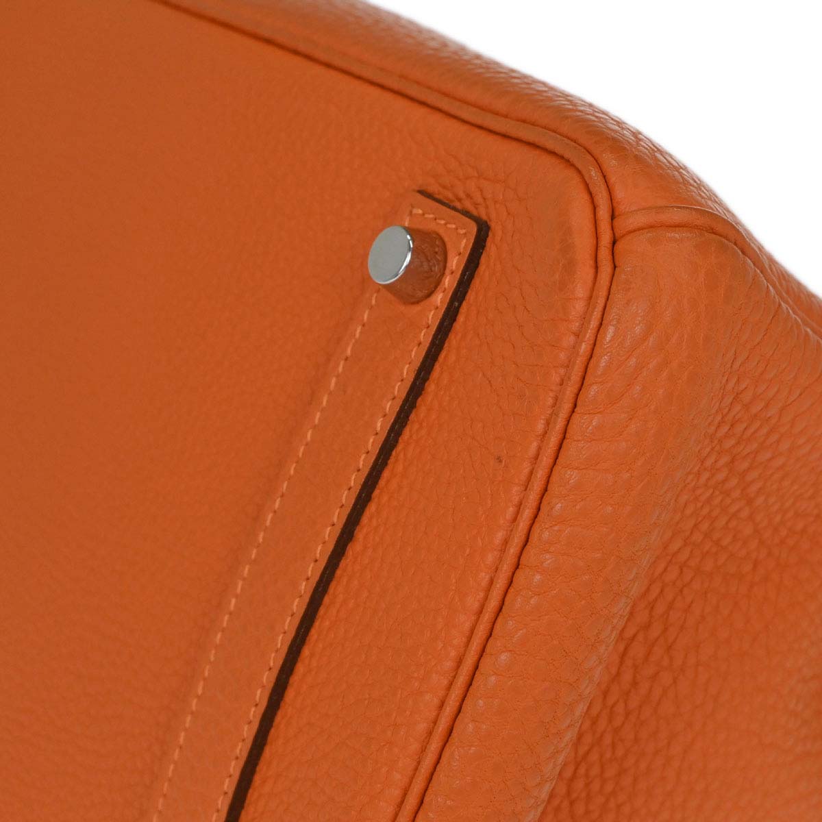 Hermes Orange Togo Birkin 35 Handbag