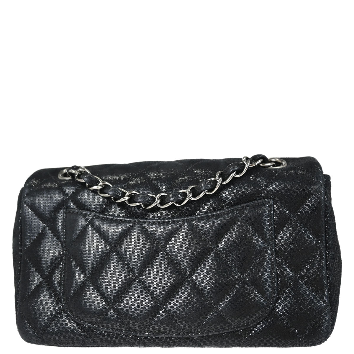 Chanel Metallic Black Calfskin Crystal CC Shoulder Bag