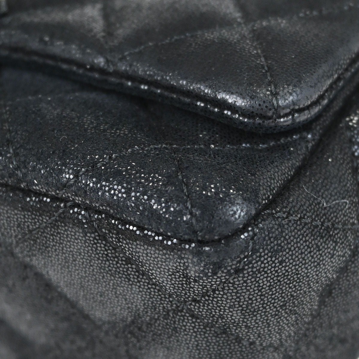 Chanel Metallic Black Calfskin Crystal CC Shoulder Bag