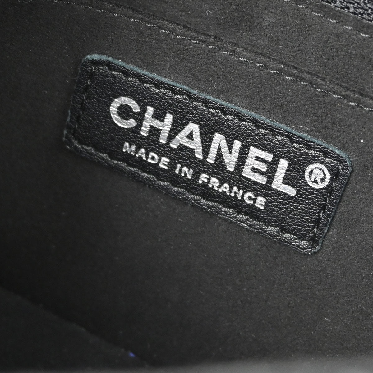 Chanel Metallic Black Calfskin Crystal CC Shoulder Bag