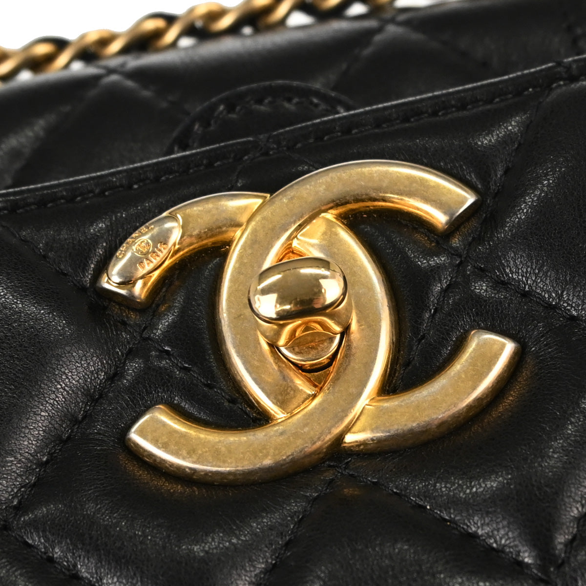Chanel 2014-2015 Black Lambskin Mademoiselle Shoulder Bag
