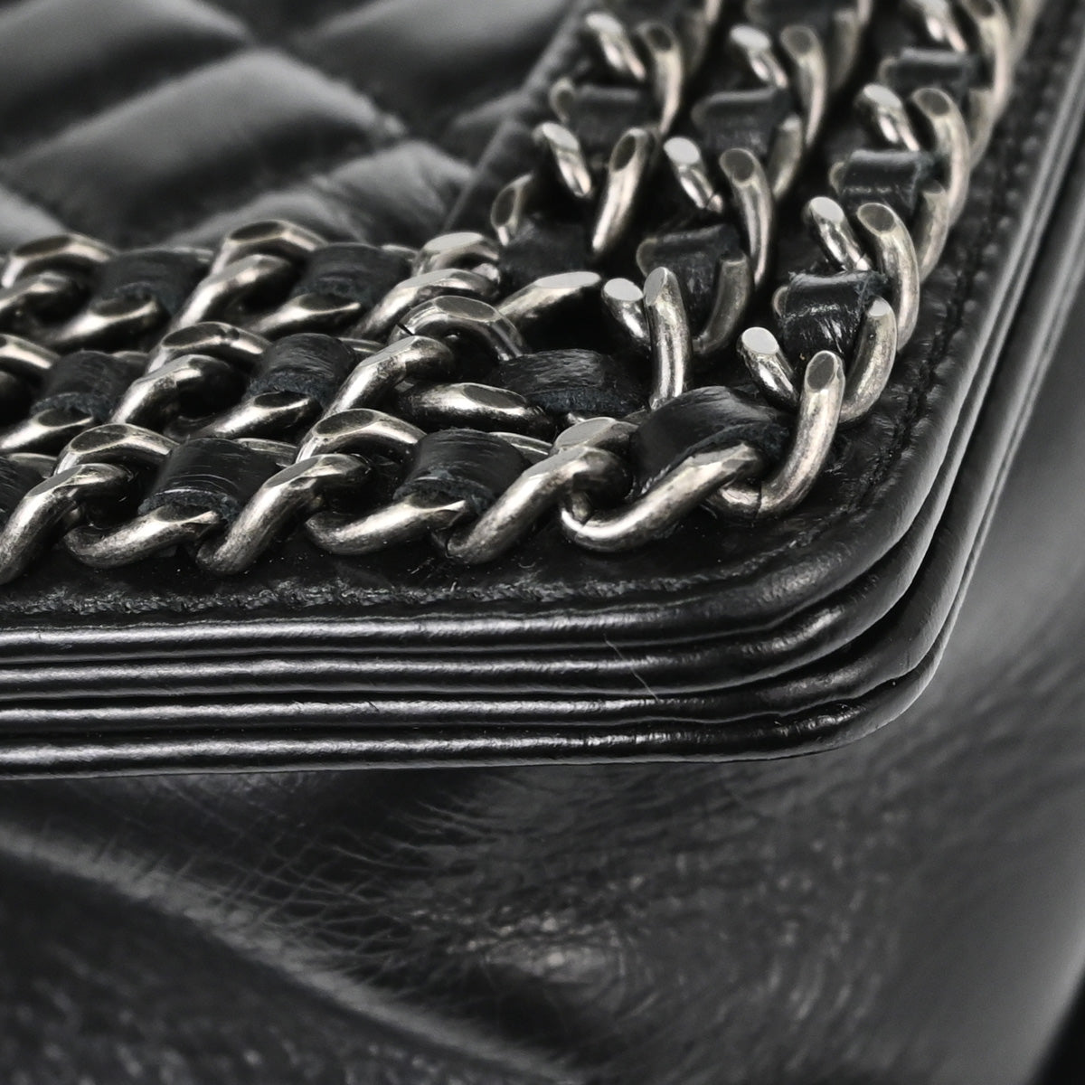 Boy Chanel 2014-2015 Black Calfskin Small Chain Shoulder Bag