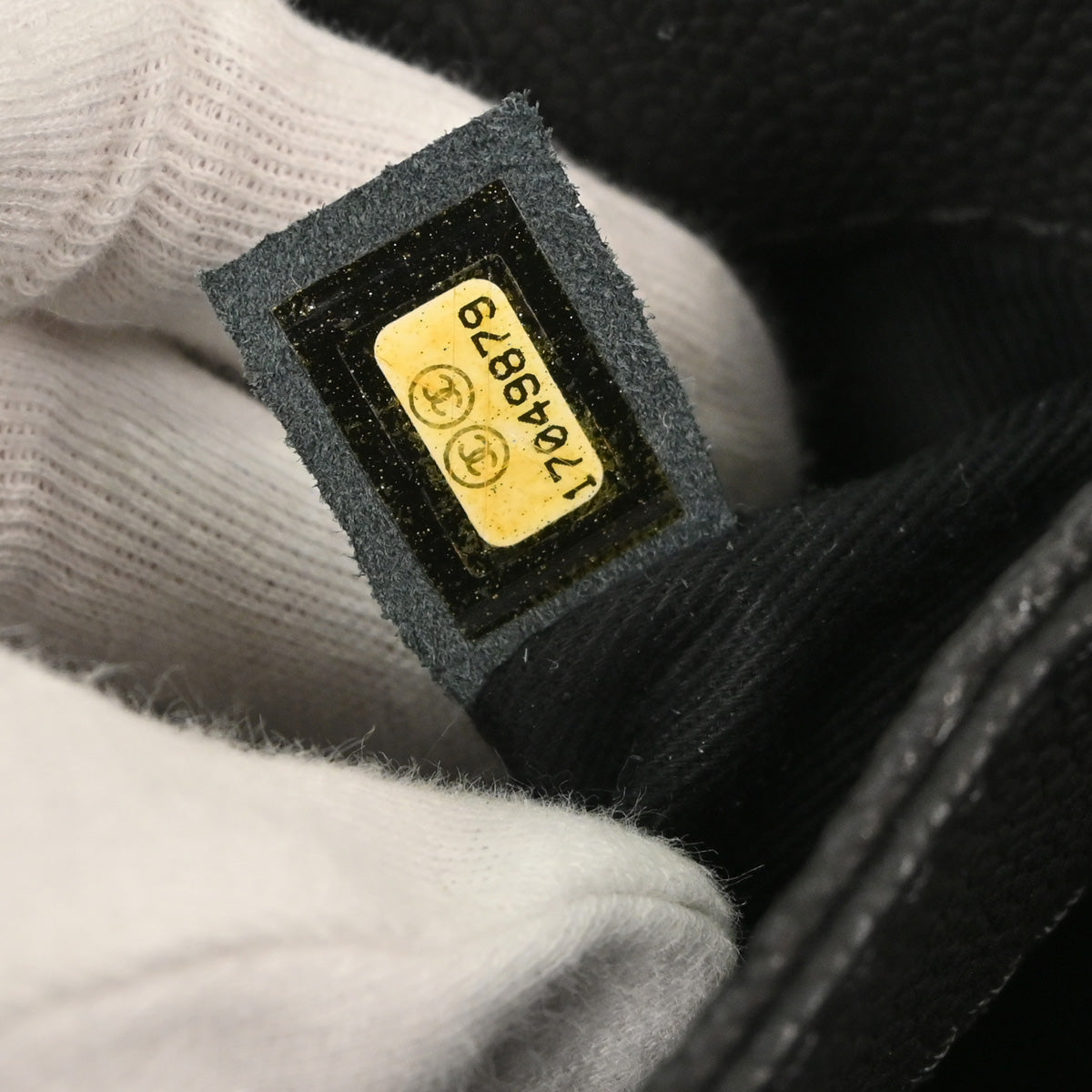Chanel 2012-2013 Black Caviar Skin Straight Flap Shoulder Bag