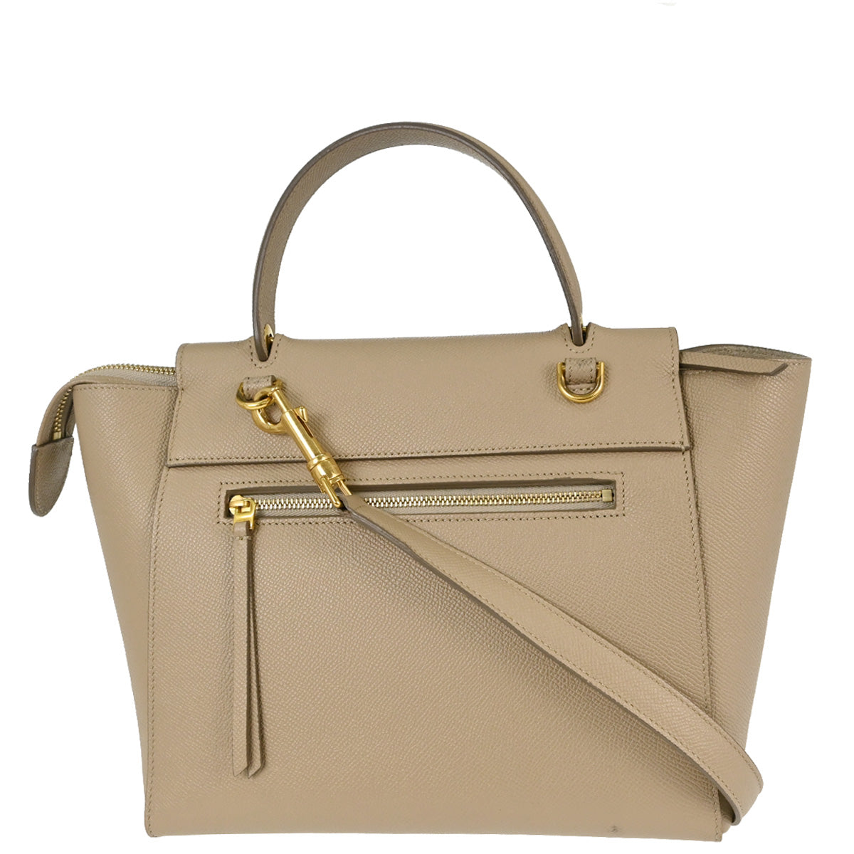 Celine Beige Calfskin Belt Bag Micro 2way Shoulder Handbag