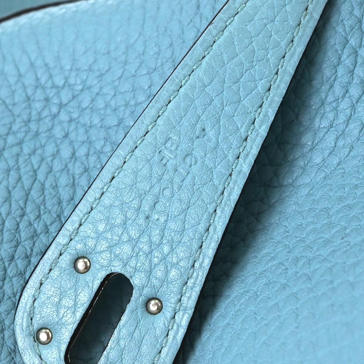 Hermes Blue Atoll Taurillon Clemence Lindy 26 Shoulder Bag