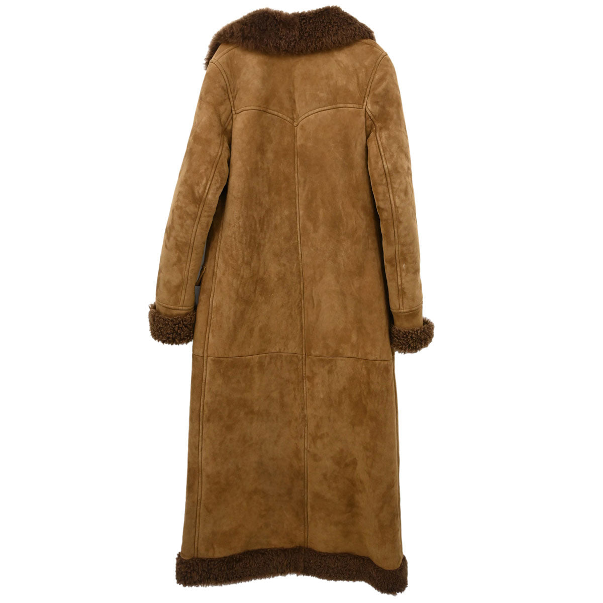 Saint Laurent 2016 Mouton Coat Brown #F36