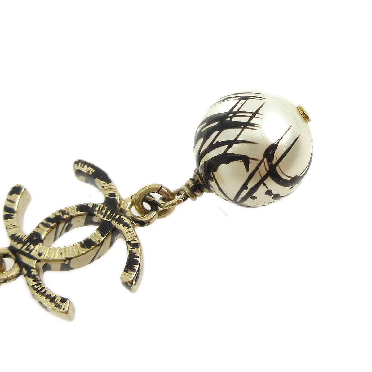 Chanel 2013 Artificial Pearl Gold Chain Pendant Necklace A13B