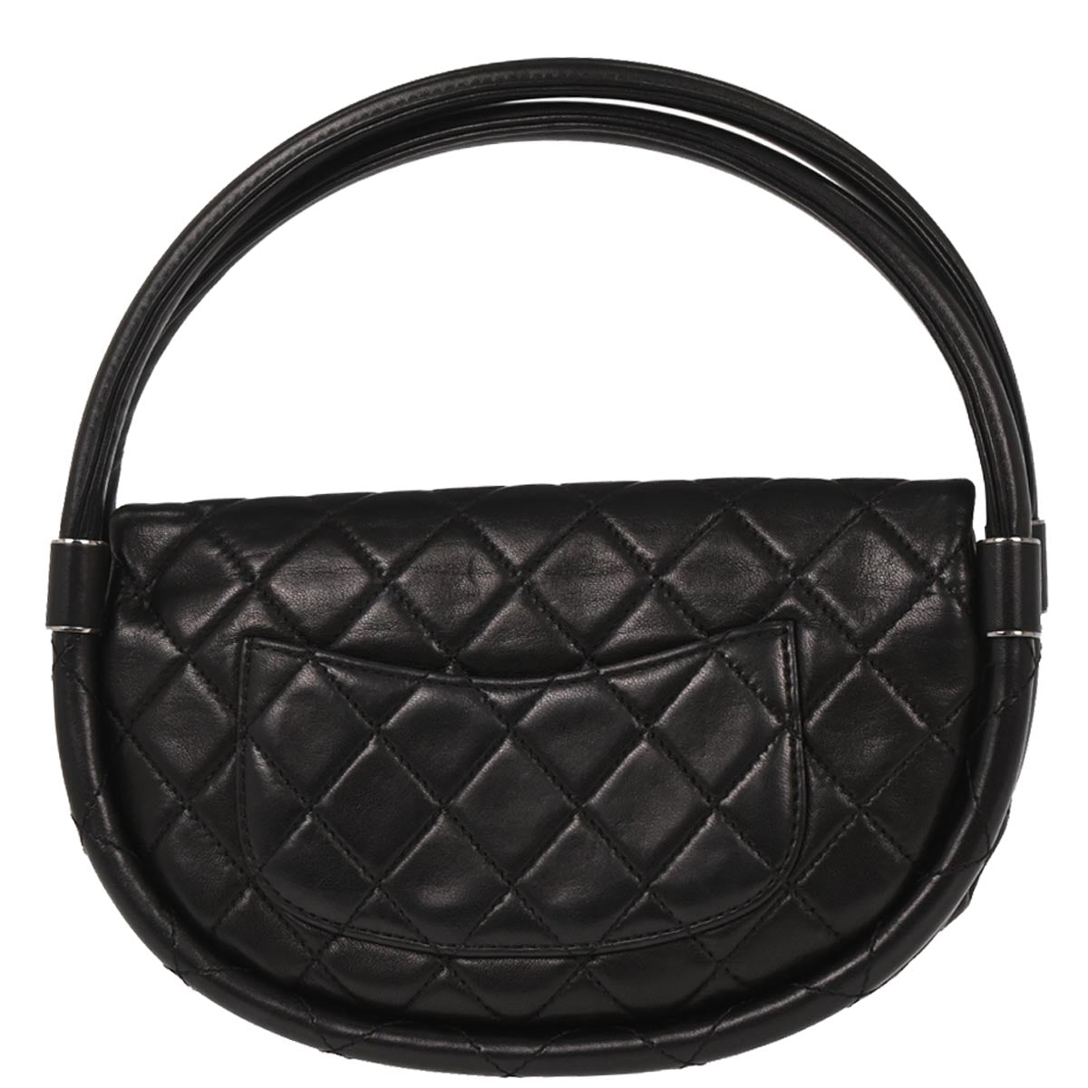 Chanel Black Lambskin Hula Hoop Small Handbag