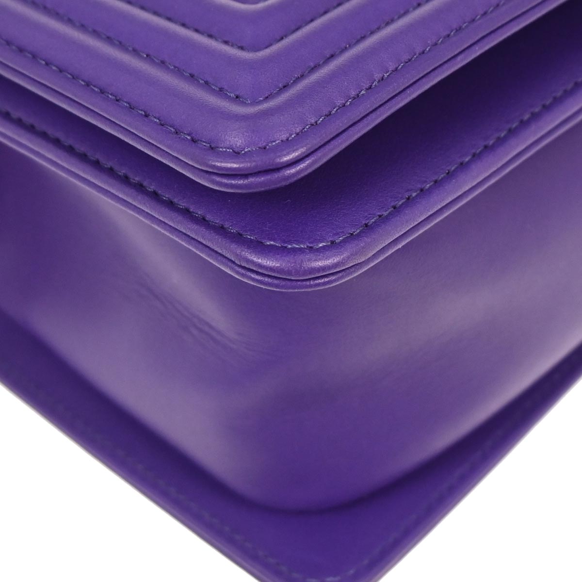 Boy Chanel Purple Lambskin Medium Shoulder Bag