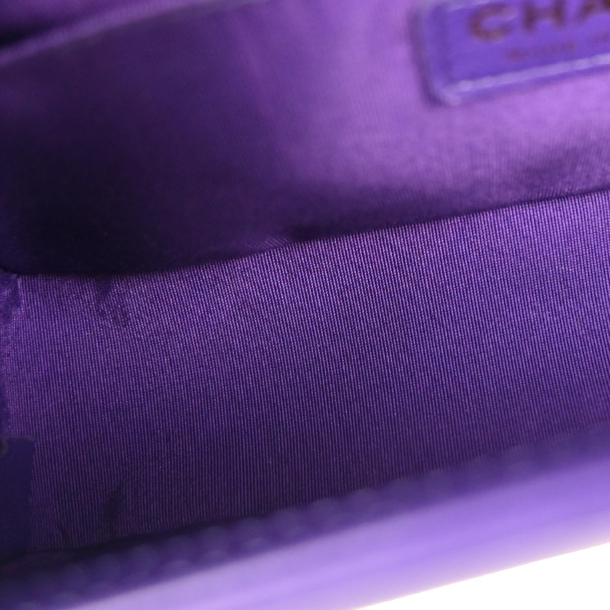 Boy Chanel Purple Lambskin Medium Shoulder Bag