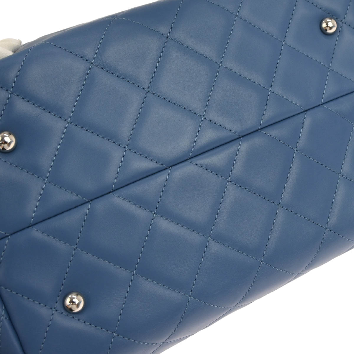 Chanel 2012-2013 Blue Perforated Calfskin Up In The Air Tote Chain Handbag