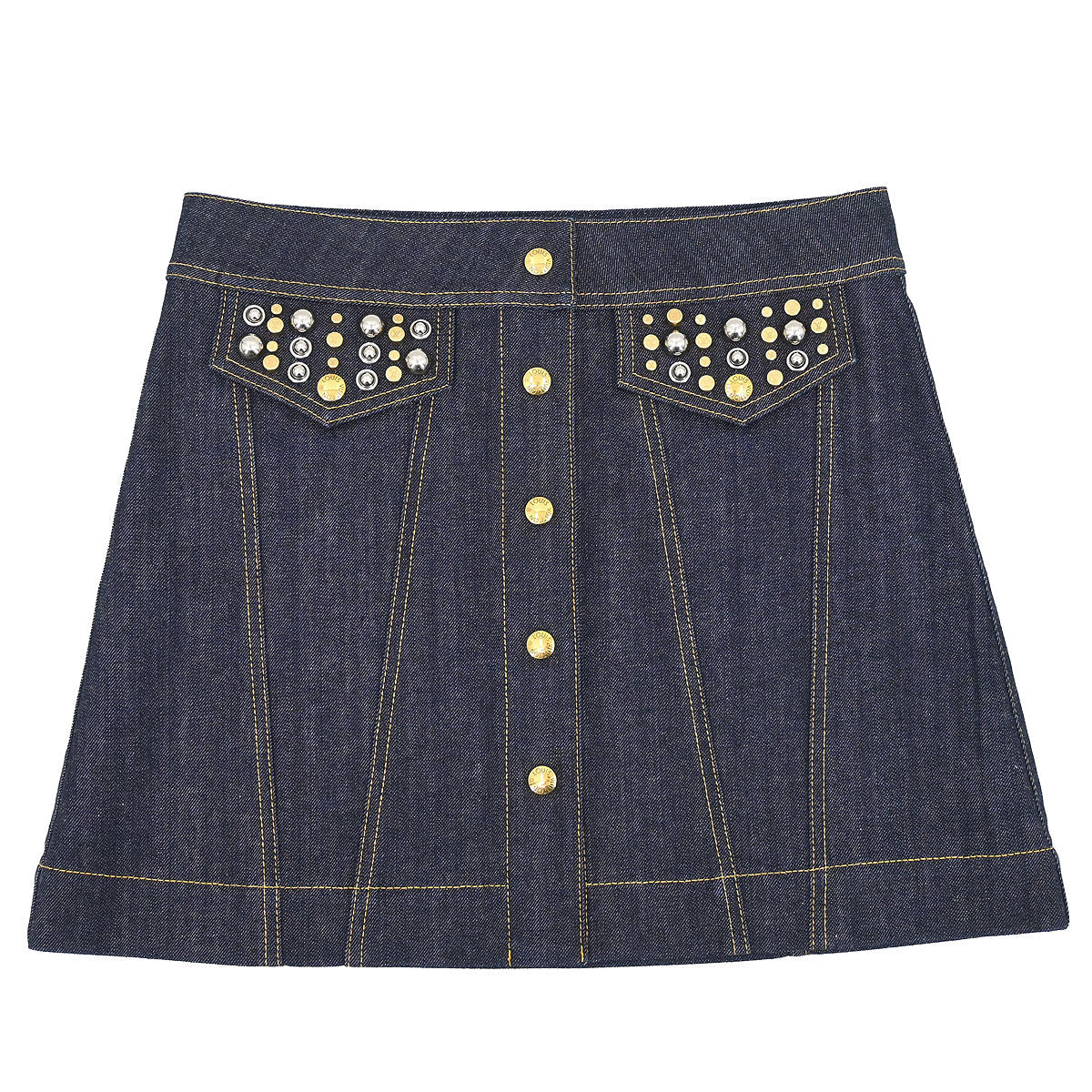 Louis Vuitton 2017 Denim Skirt Indigo #38