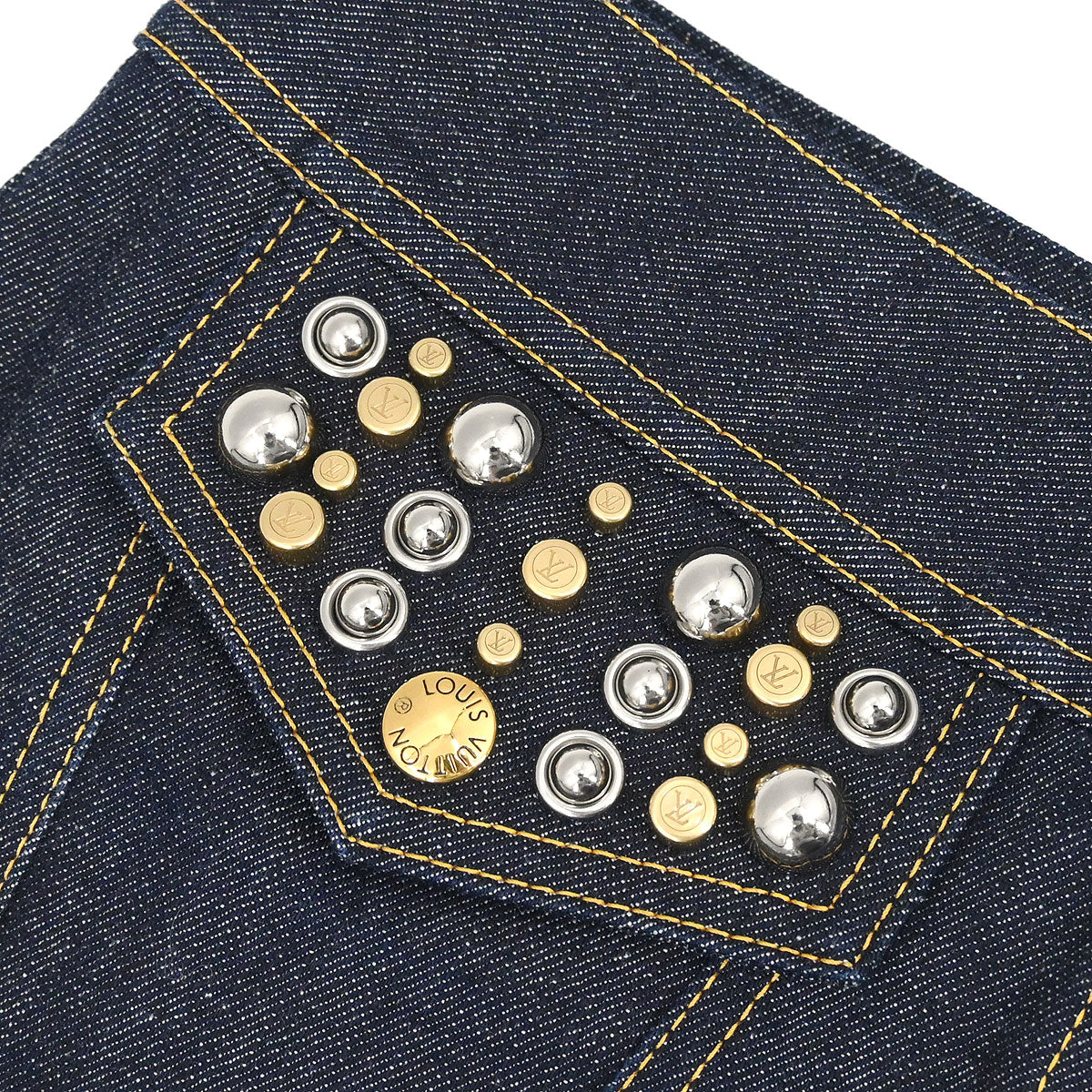 Louis Vuitton 2017 Denim Skirt Indigo #38