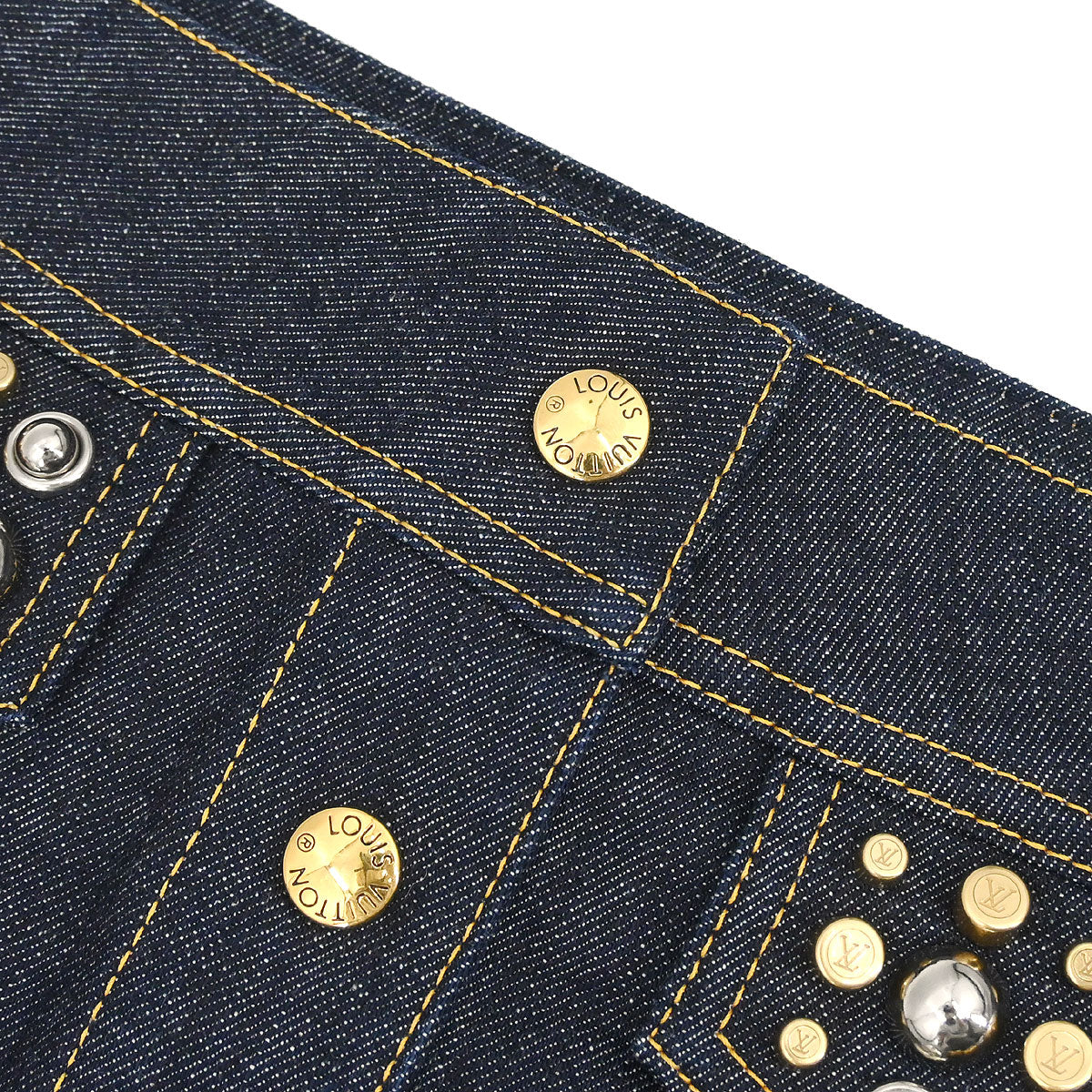 Louis Vuitton 2017 Denim Skirt Indigo #38