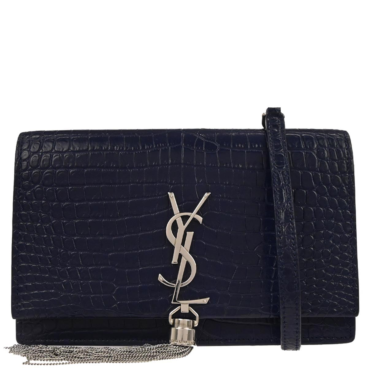 Saint Laurent Blue Kate WOC Wallet on Chain Shoulder Bag