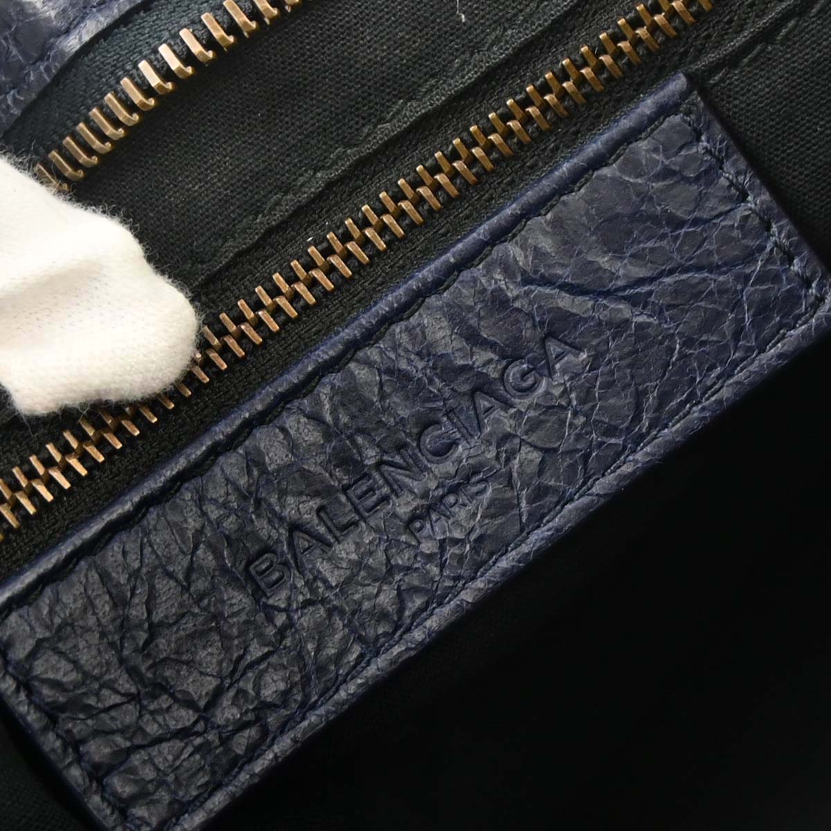 Balenciaga Navy Goatskin City Small 2way Shoulder Handbag