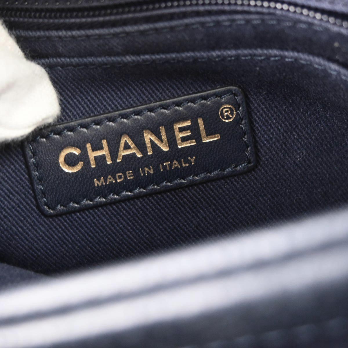 Chanel Navy Calfskin Neo Executive Mini Tote 2way Shoulder Handbag