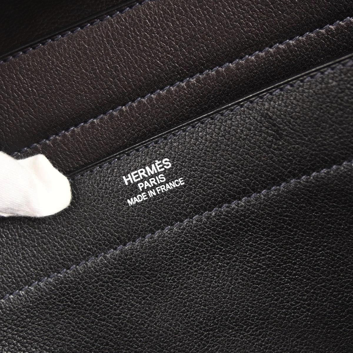 Hermes Dark Navy Evergrain Sac a Depeches 41 Business Bag Handbag