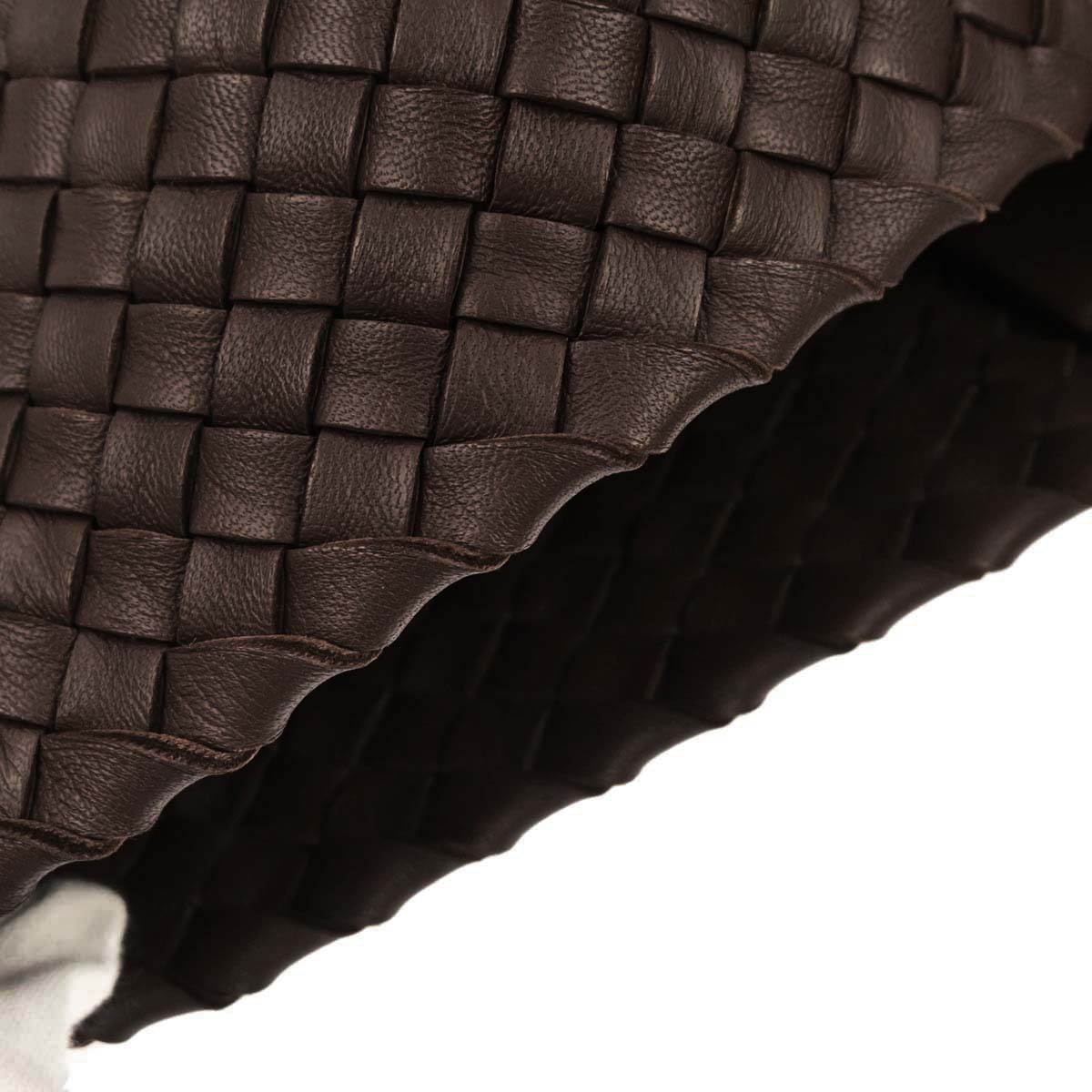 Bottega Veneta Brown Lambskin Intrecciato Tote Handbag