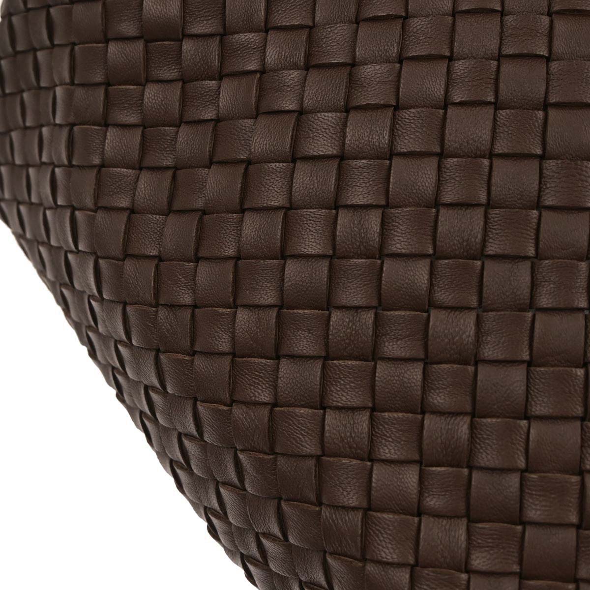 Bottega Veneta Brown Lambskin Intrecciato Tote Handbag