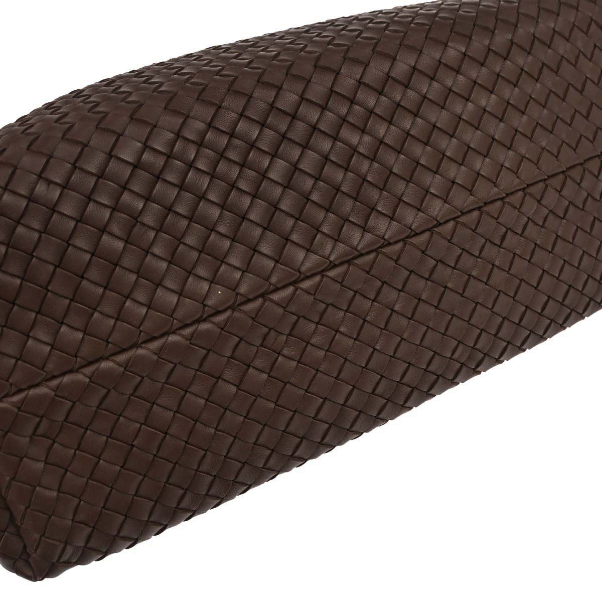 Bottega Veneta Brown Lambskin Intrecciato Tote Handbag