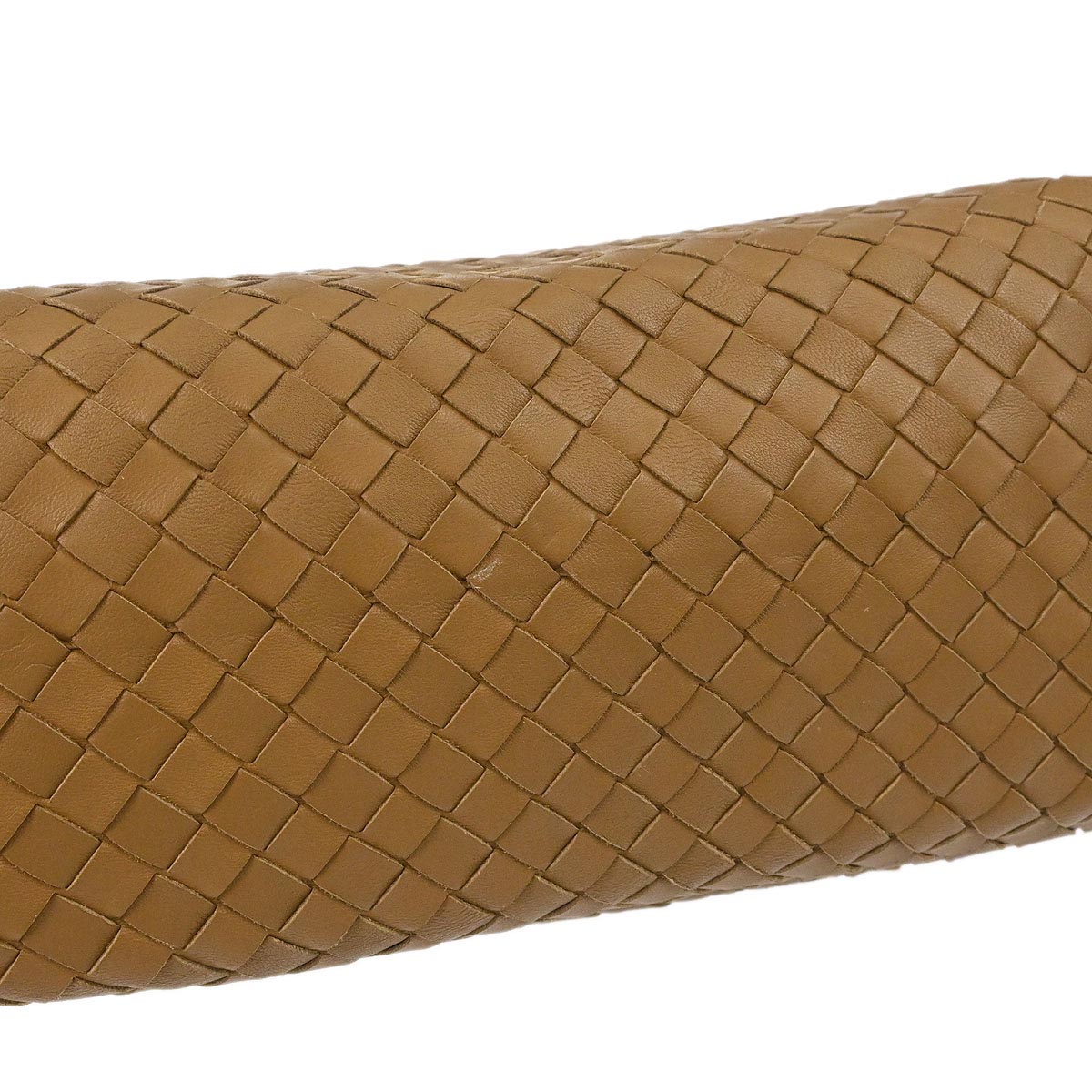 Bottega Veneta Brown Lambskin Intrecciato Shoulder Bag