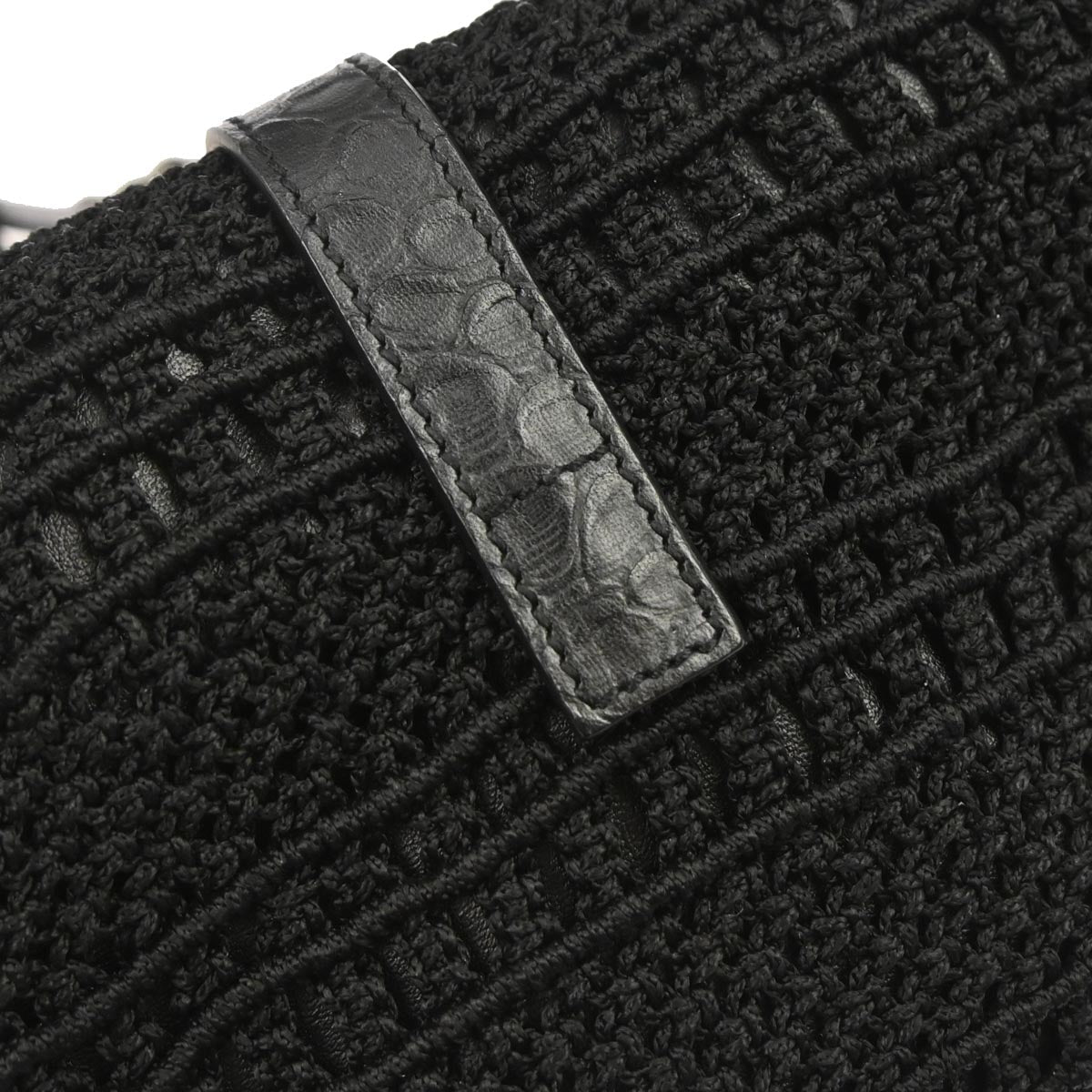 Saint Laurent Black Fabric Baby Crochet Shoulder Bag