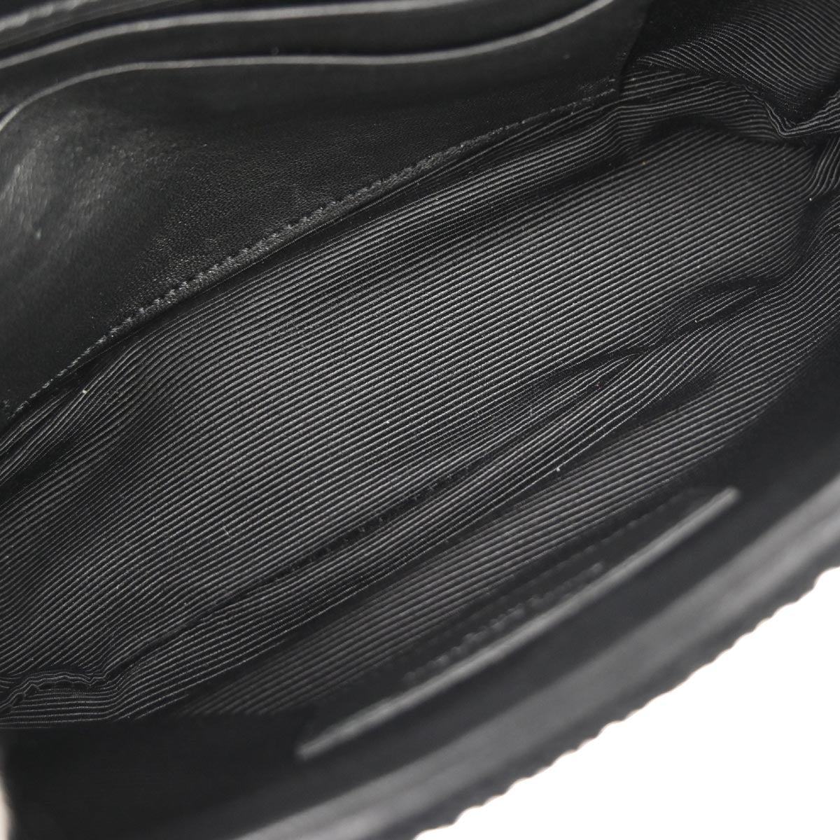 Saint Laurent Black Fabric Baby Crochet Shoulder Bag